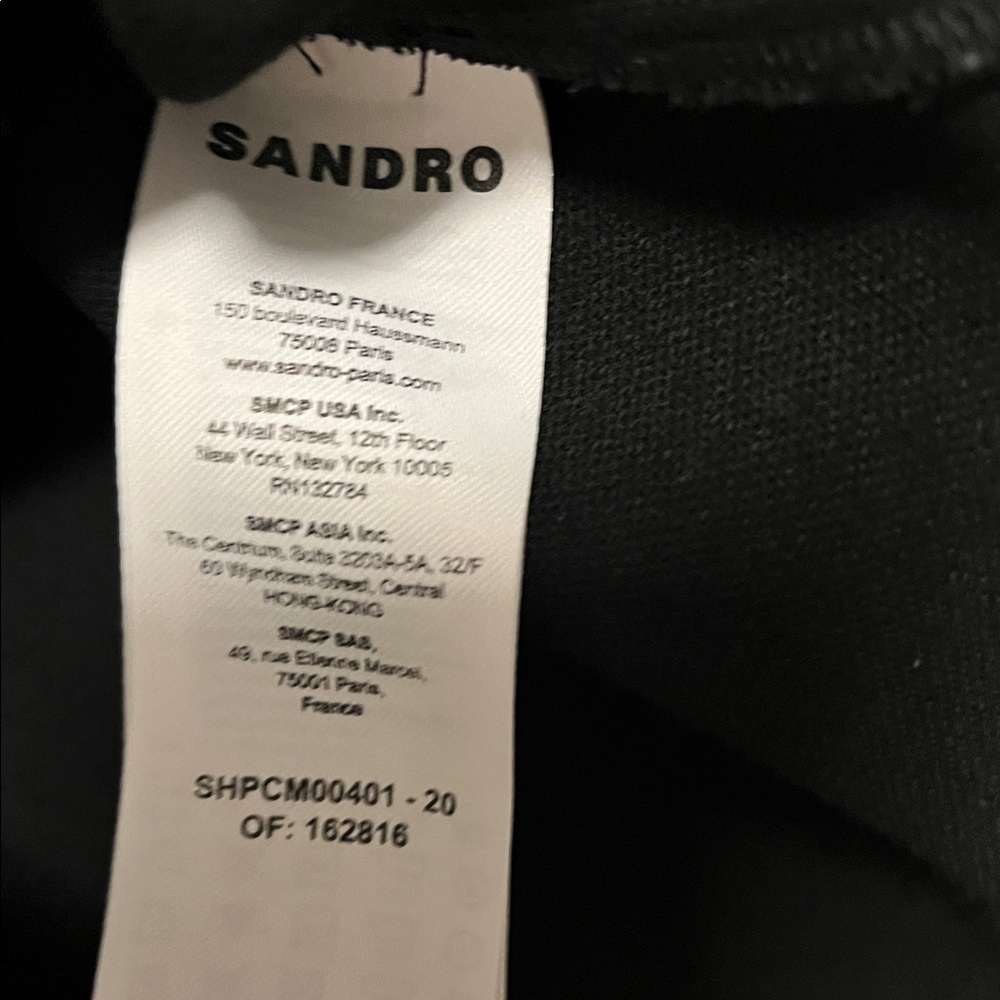 Sandro Paris Men’s Black Short Sleeve Knit Shirt Size M - Picture 10 of 10